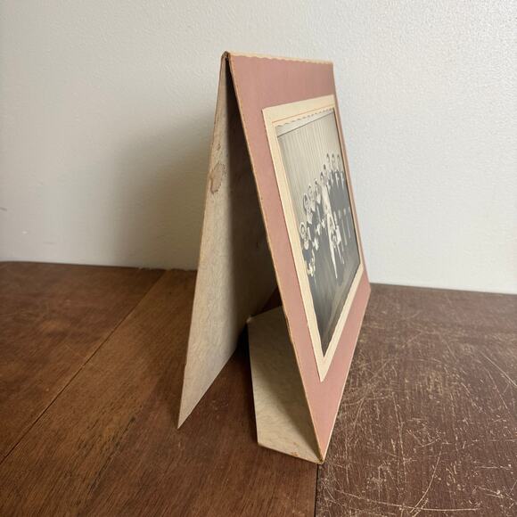 1940s 1950s Wedding portrait in folding picture frame 8x10 instant family - Picture 11 of 11